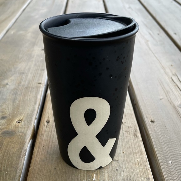 Starbucks Matte Black “&” Double Walled Travel Mug - Picture 1 of 11